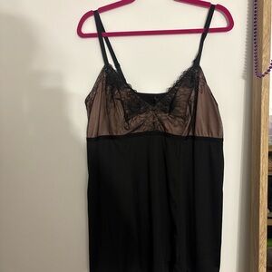 Elegant Black Lace Chemise + Rose Gold Tank bundle